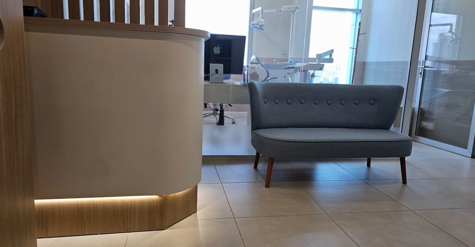 Pediatric dental clinic waiting area
